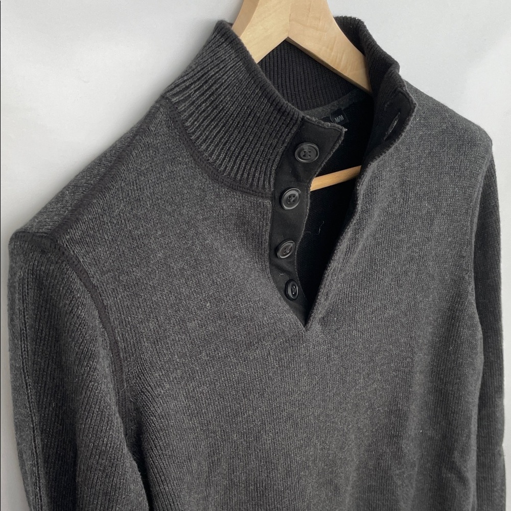 Kenneth Cole Select Men's Cotton Charcoal Sweater Size M
